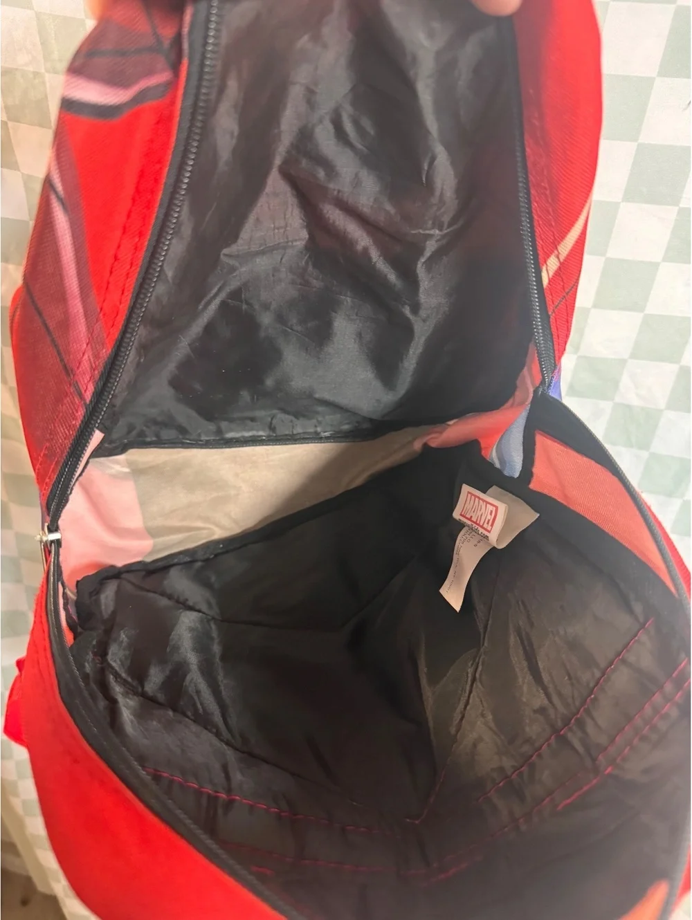 Spider-Man Themed Kids Backpack Red Blue